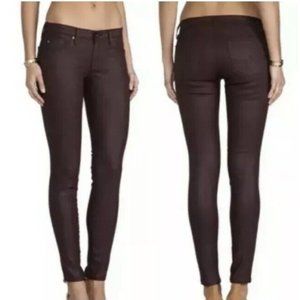 AG Adriano Goldschmied The Absolute Legging Extreme‎ Skinny Wax Coated Jeans 26R